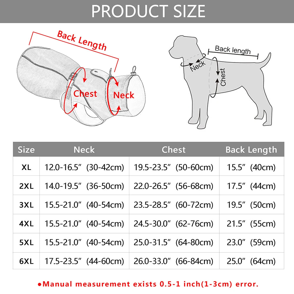Waterproof and reflective Big Dog Coat Jacket XL-6XL