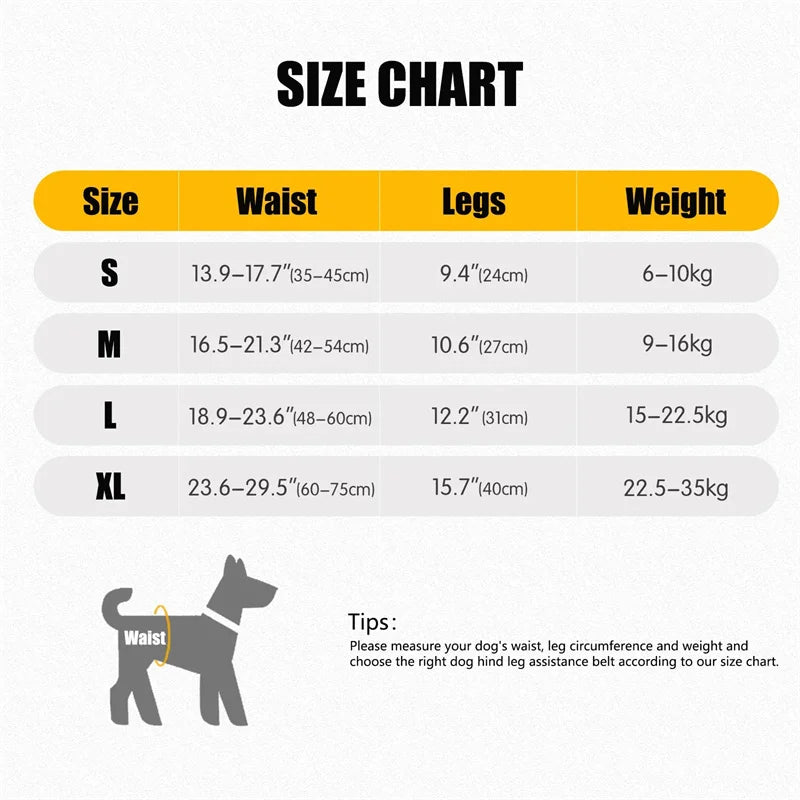 Rear leg support harness Adjustable Dog Lift Harness, soft and padded