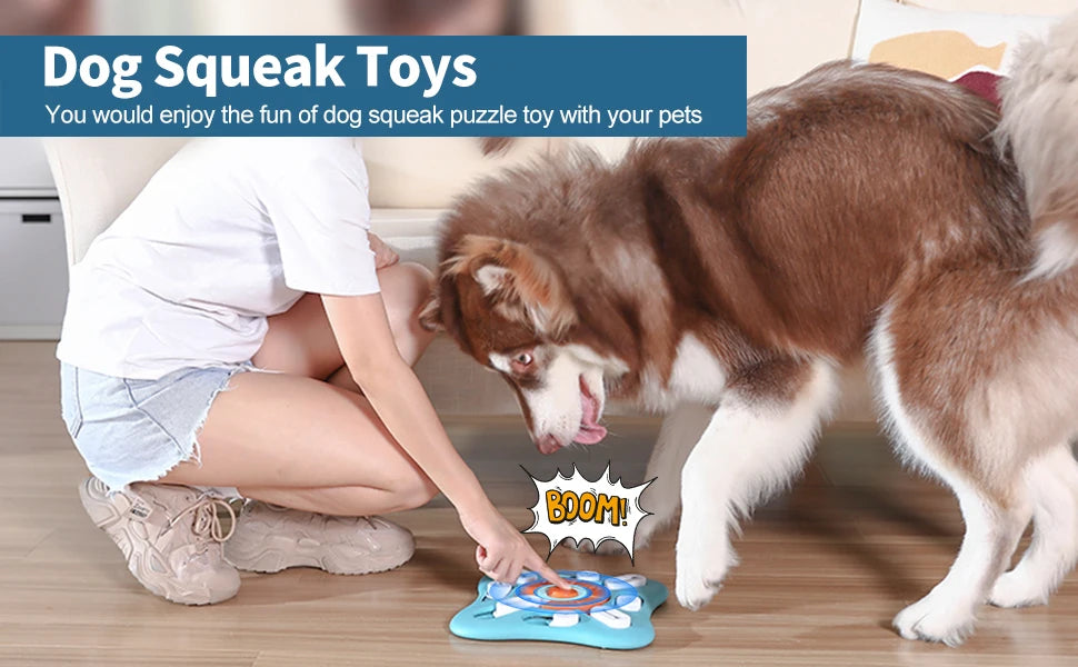 Interactive Dog Treat Puzzle Toy for IQ Training & Mental Stimulating ,Fun Slow Feeder for any size dog