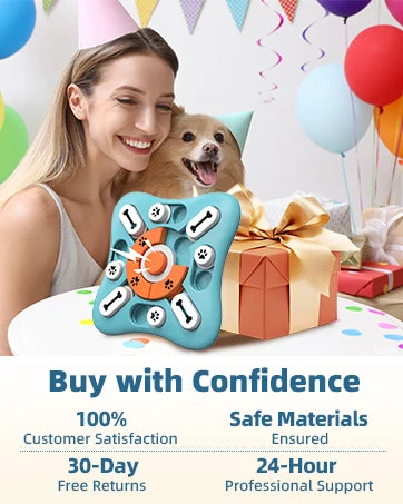 Interactive Dog Treat Puzzle Toy for IQ Training & Mental Stimulating ,Fun Slow Feeder for any size dog