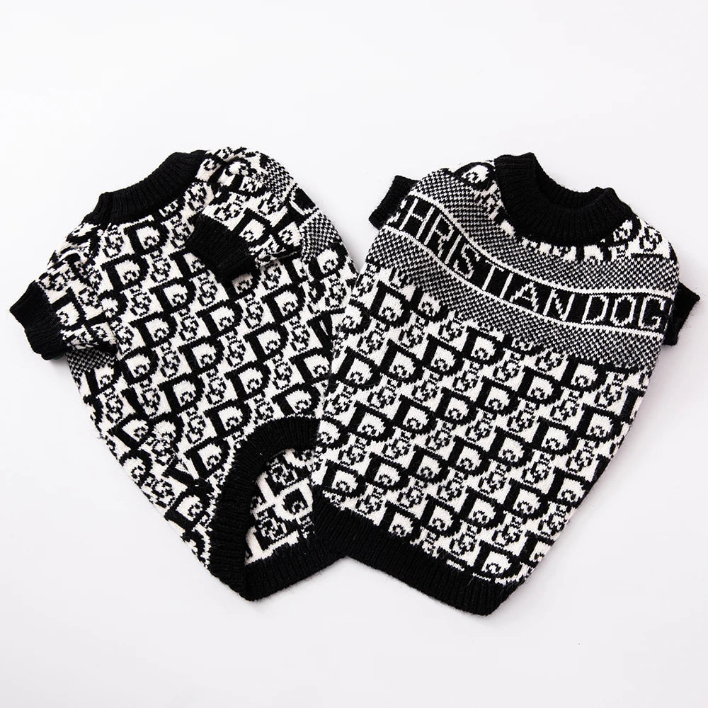 Autumn and Winter Designer Dog Sweater Fashion New Soft and Comfortable Material High Elasticity