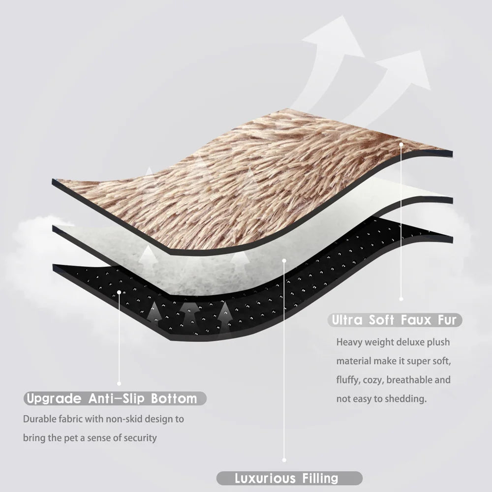 Cozy washable dog bed with Anti-Slip Mat