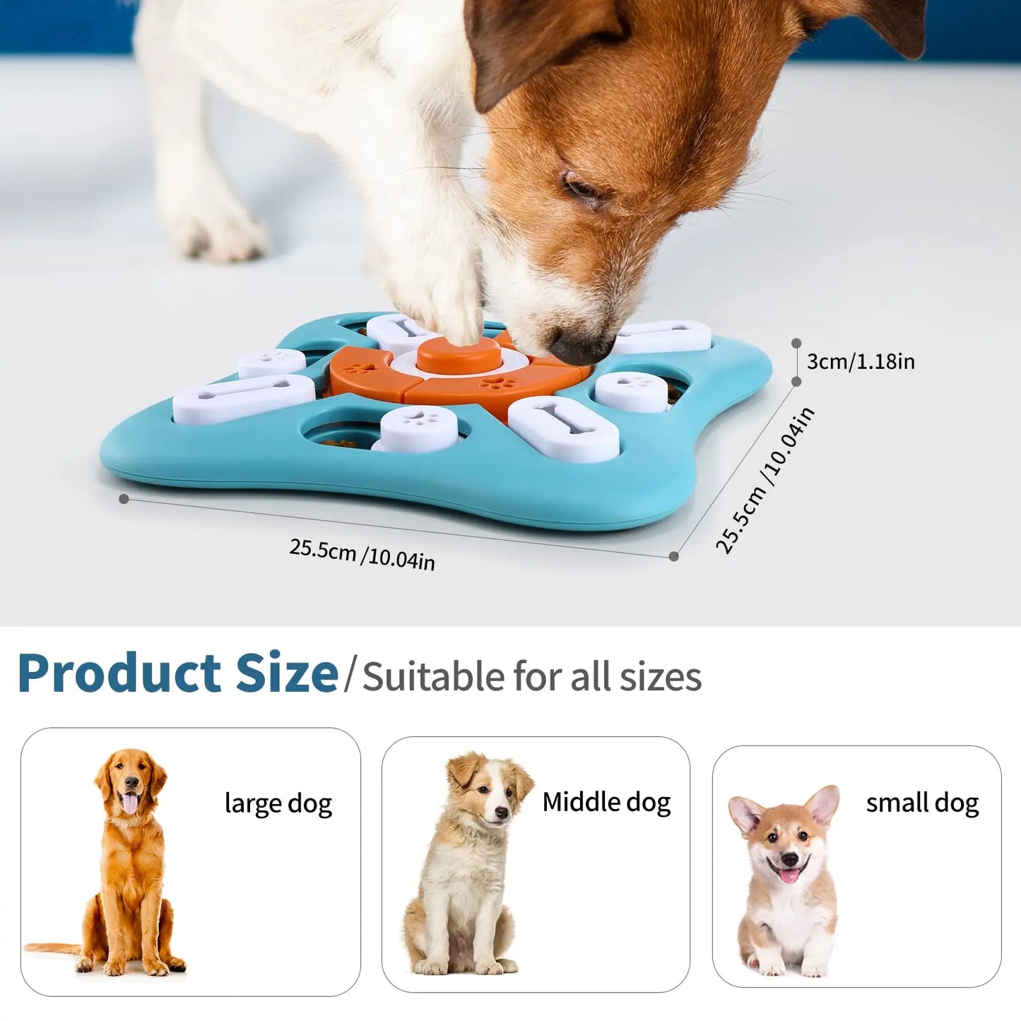 Interactive Dog Treat Puzzle Toy for IQ Training & Mental Stimulating ,Fun Slow Feeder for any size dog