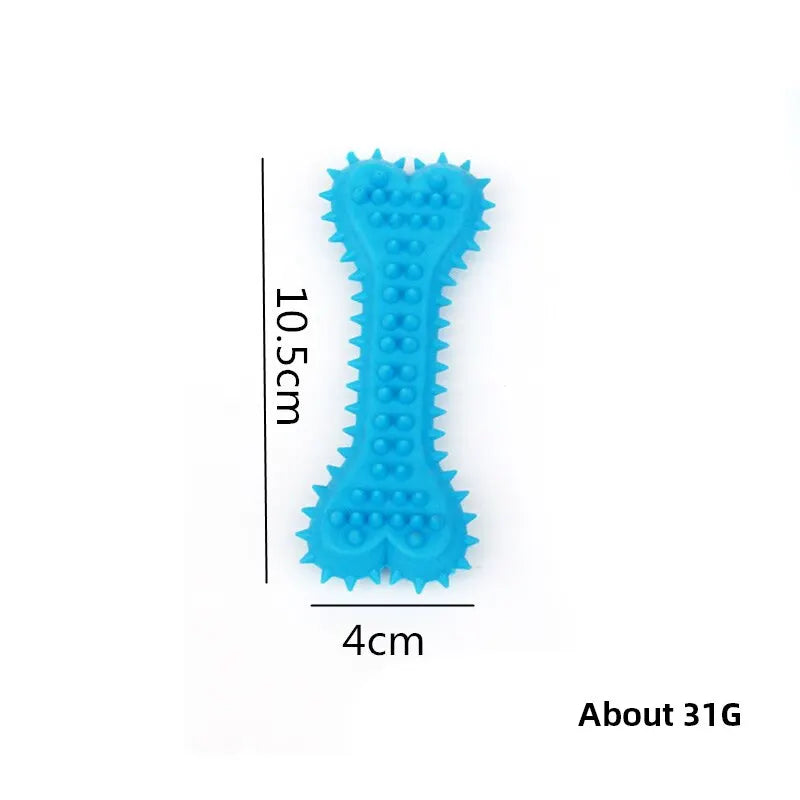 Chew Toy Soft Rubber Bite-resistance Bone Shape Teeth Grinding Chewing Toys for gumming dogs