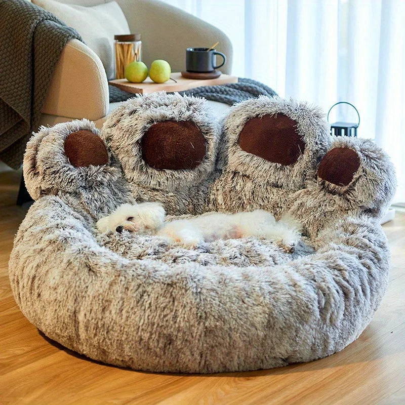 Dog Bed Pet Sofa Cute Bear Paw Shape Comfortable Cozy Pet Sleeping Beds For Small Medium Large Dogs