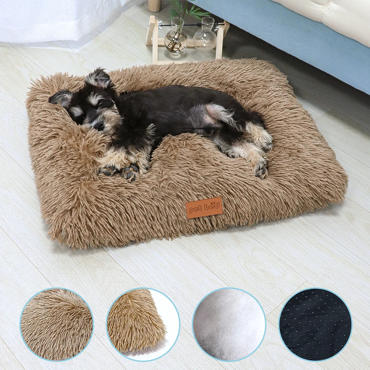 Cozy washable dog bed with Anti-Slip Mat