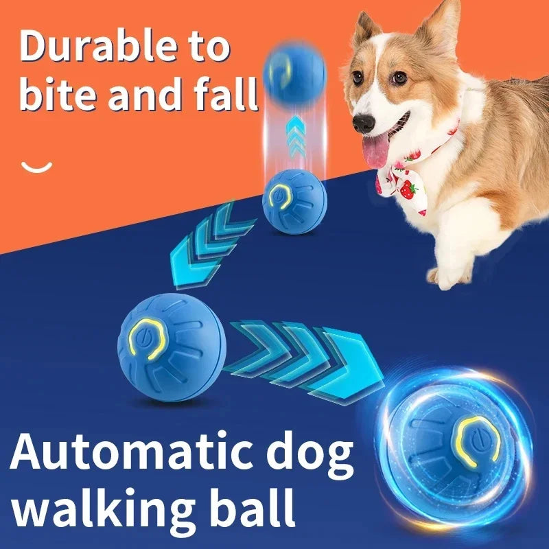 Smart Dog Toy Ball Electronic Interactive Pet Toy Moving Ball USB Automatic Moving and Bouncing