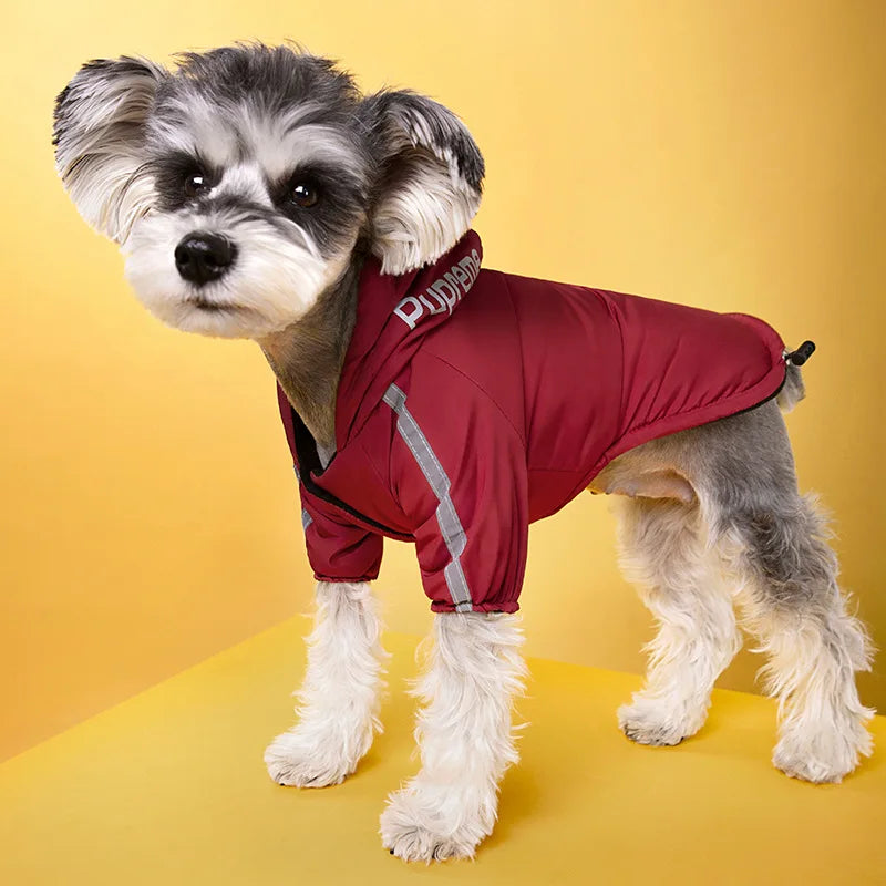 Waterproof Dogs Reflective Coat For Small Medium Dogs Winter Warm Fleece Dog Jackets Puppy Raincoat