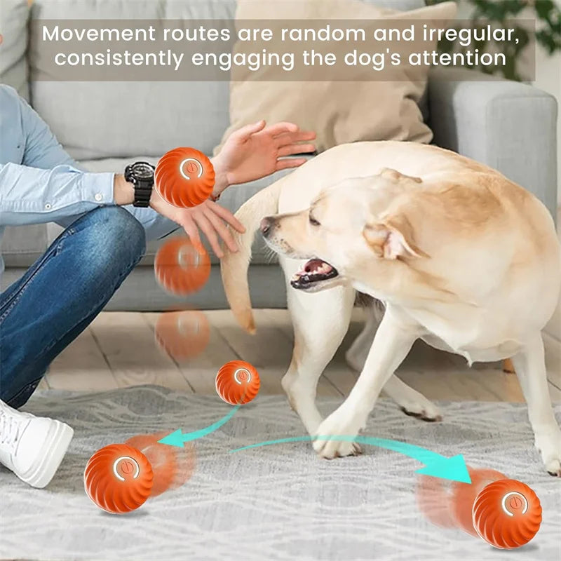 Smart Dog Toy Ball Electronic Interactive Pet Toy Moving Ball USB Automatic Moving and Bouncing