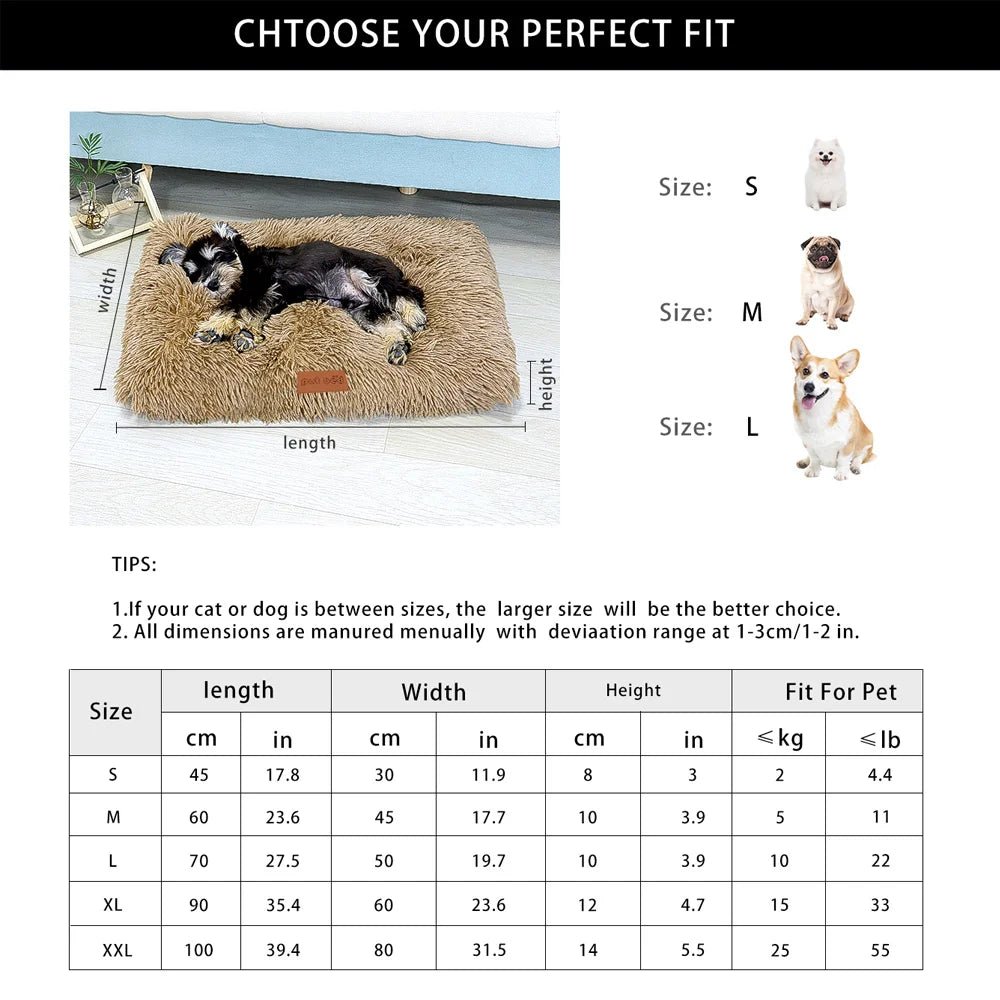 Cozy washable dog bed with Anti-Slip Mat