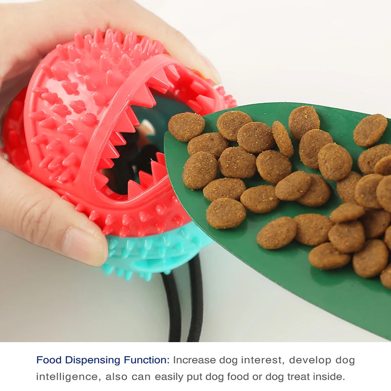 Large Dog Ball Toys Suction Cup Ropes Interactive Leaking Slow Feeder Chew Toy Toothing Cleaning toy
