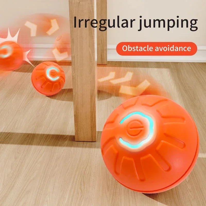 Smart Dog Toy Ball Electronic Interactive Pet Toy Moving Ball USB Automatic Moving and Bouncing