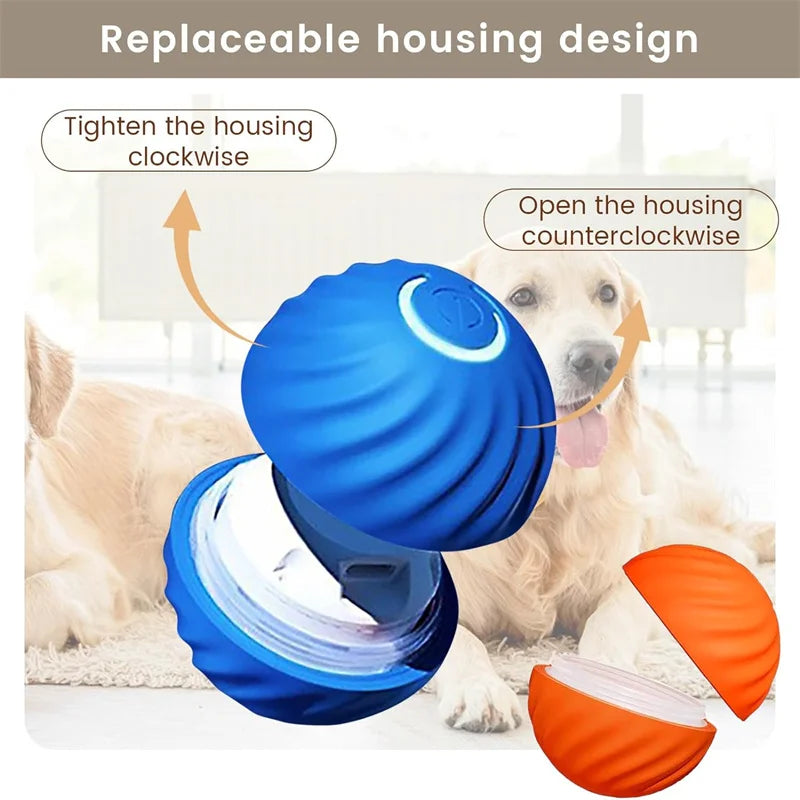 Smart Dog Toy Ball Electronic Interactive Pet Toy Moving Ball USB Automatic Moving and Bouncing