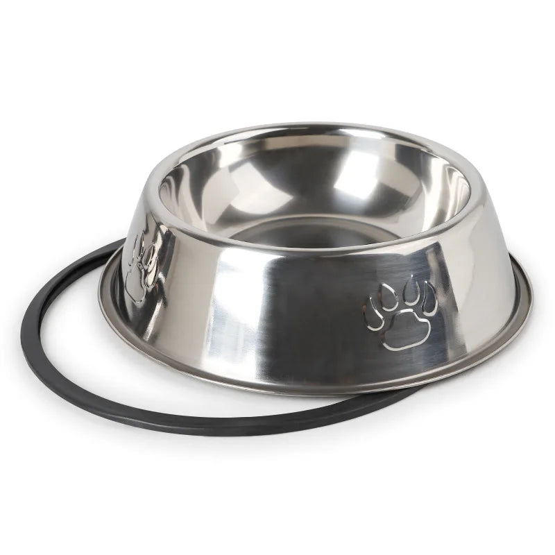 Quality Stainless Steel Pet Dog Bowl Feeder Skidproof Anti-ant Shape Cat Dog Bowls Food Accessories Pet Supplies 6 Sizes
