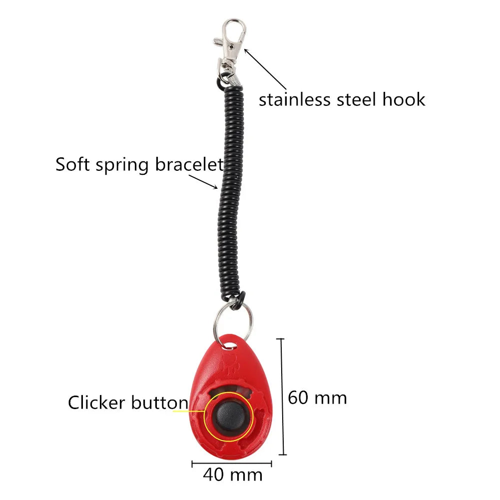Dog/Puppy Training Clicker Adjustable Wrist strap or Key Chain