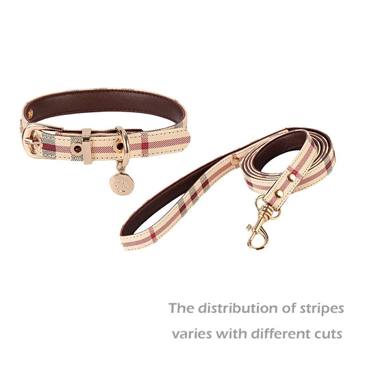Pet Collar and Lead Set Leather