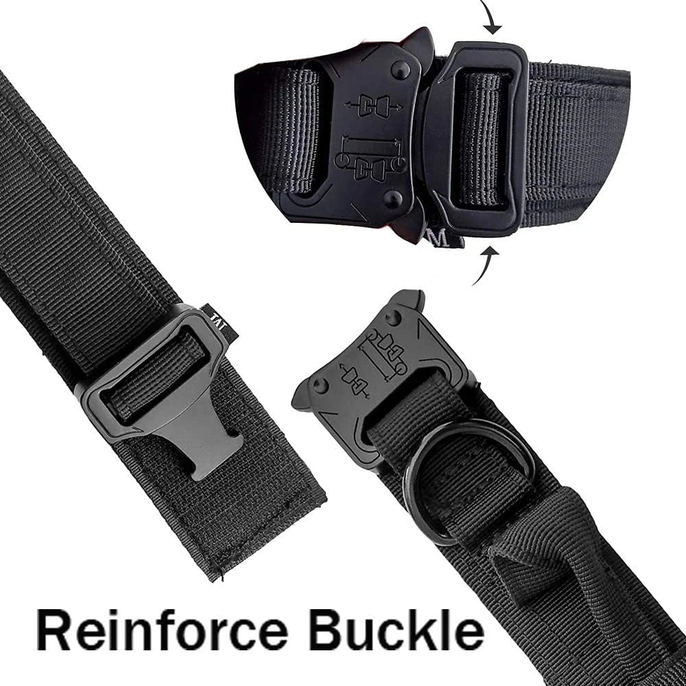 Dog Collar Durable Tactical Leash Set Adjustable Pet Collar Leash Medium Large Dog