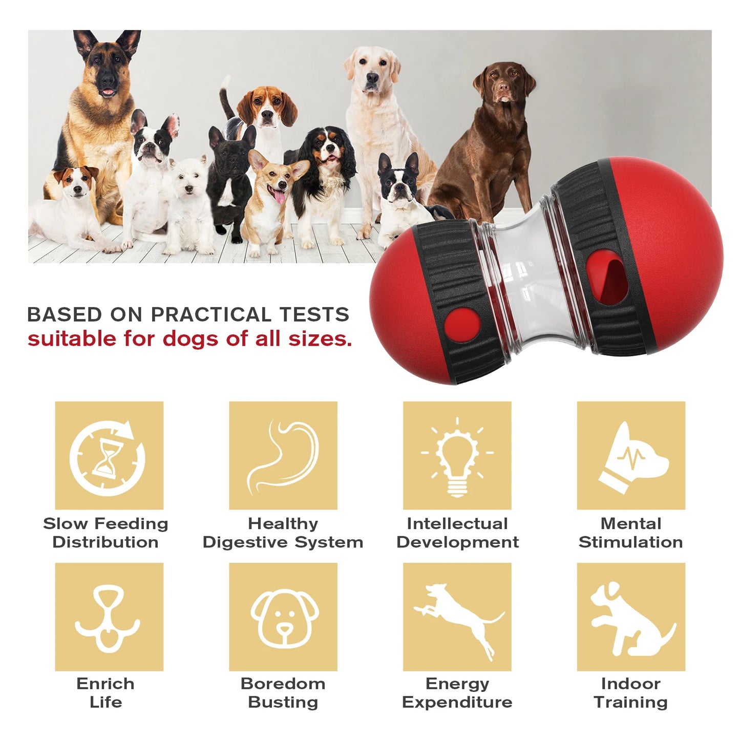 Dog Toy For Small Medium Large Dogs Slow Feeder Pet Improve IQ Indoor Training