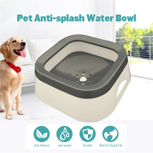 Anti-splash Water Bowl For Dogs 1L Large Capacity Drinker Drinking Bowls Dog Waterer