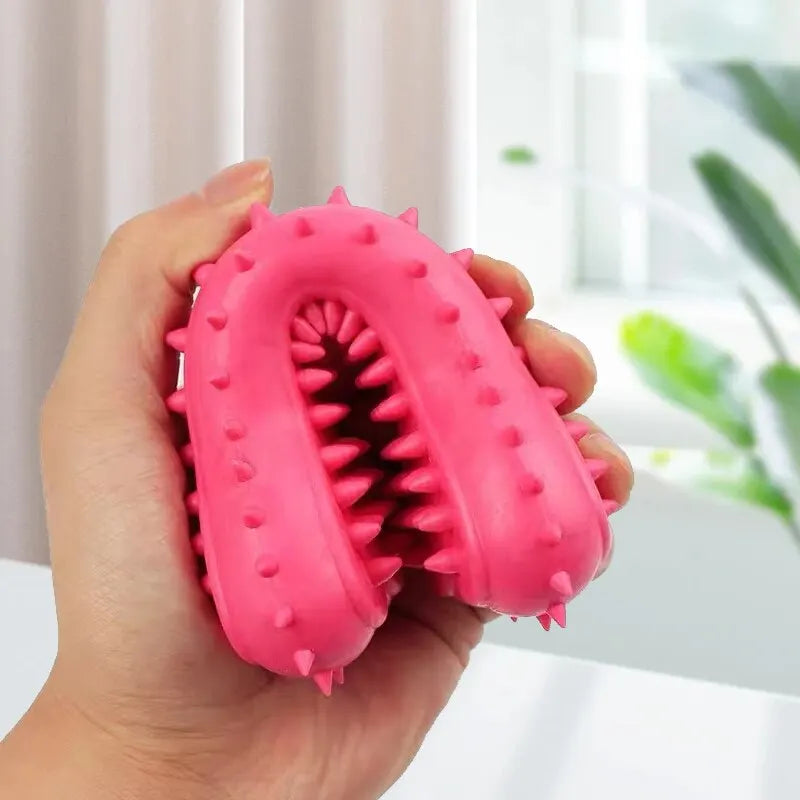 Chew Toy Soft Rubber Bite-resistance Bone Shape Teeth Grinding Chewing Toys for gumming dogs