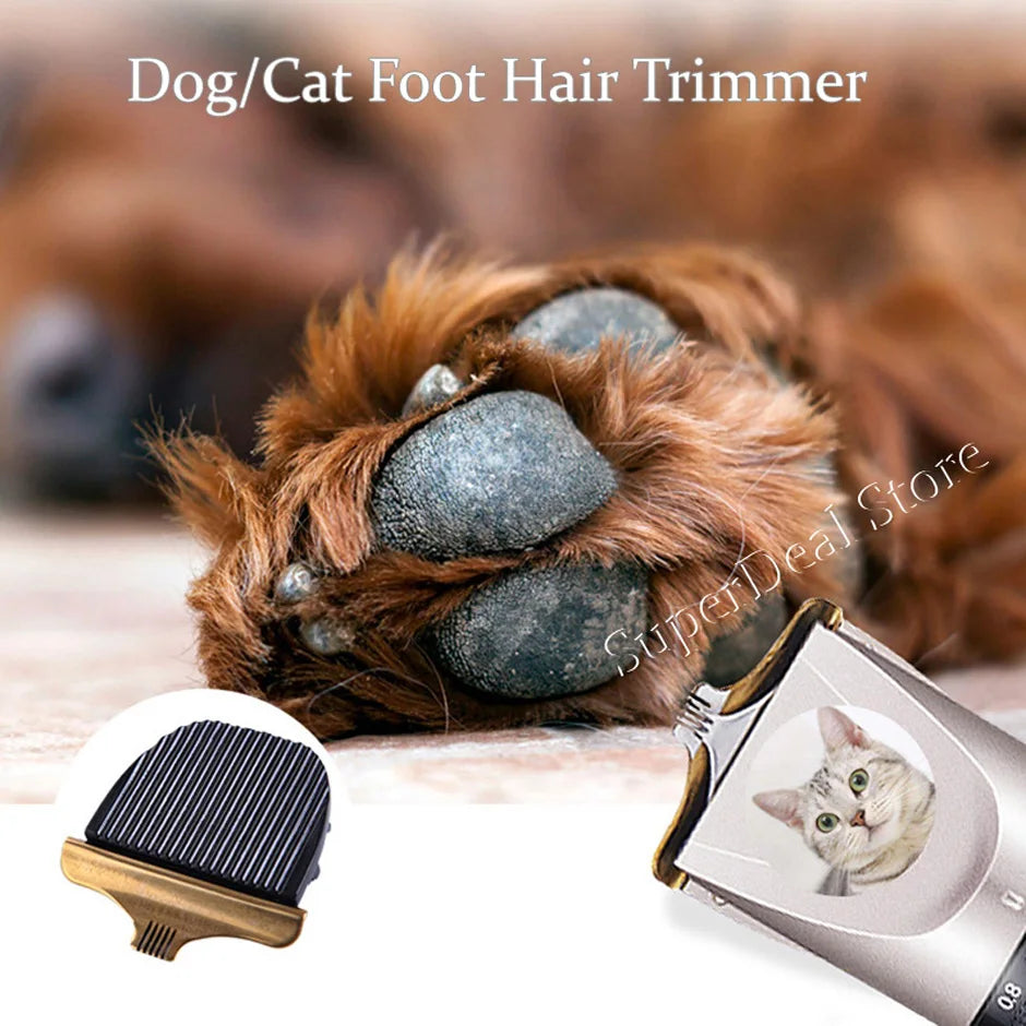 Professional Dog Hair Clipper All Metal Rechargeable Pet Trimmer Shaver Cutting Machine Puppy Grooming Haircut Low Noise
