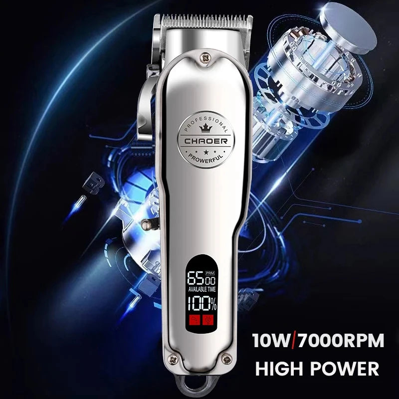 Professional Dog Hair Clipper All Metal Rechargeable Pet Trimmer Shaver Cutting Machine Puppy Grooming Haircut Low Noise
