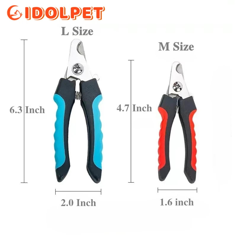 Professional Pet Nail Clipper with Safety Guard  Stainless Steel Scissors for Dogs Grooming