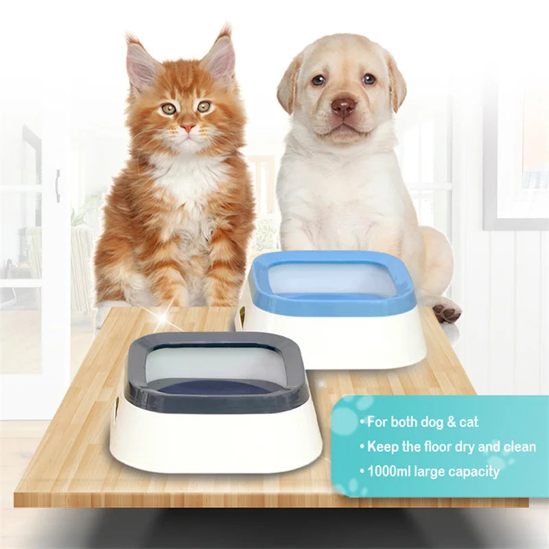 Anti-splash Water Bowl For Dogs 1L Large Capacity Drinker Drinking Bowls Dog Waterer
